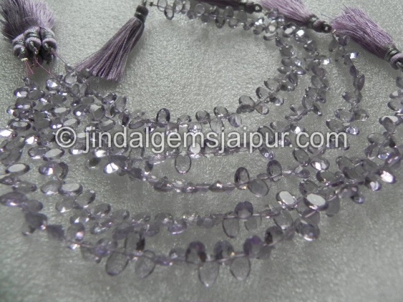 Pink Amethyst Cut Oval Beads